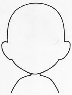 a black and white drawing of a person's head