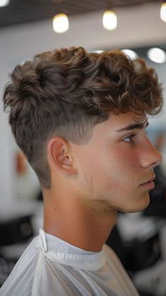 Good Men Hairstyles, Faded Curly Hair Men, Boys Low Taper Fade Haircut Kids, Boys Cuts Long On Top Short On Sides, Curly Hairstyles For Teen Boys, Curly Teen Boy Hair, Guys With Short Curly Hair, Popular Teen Boy Hairstyles 2024, Curl Drop Fade