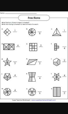 fraction worksheet for grade 2 with fractions and numbers to make it easier