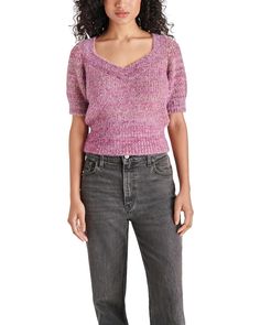 Steve Madden Stephanie Sweater | Zappos.com Cozy Heather Sweater, Spring Heather Sweater, Cozy Fit Knit V-neck Sweater, Trendy V-neck Fine Knit Sweater, Trendy Textured Knit Cozy Fit Top, Trendy Cozy Fit Textured Knit Top, Trendy Fine Knit V-neck Top, Trendy V-neck Fine Knit Top, Trendy Knit V-neck Sweater