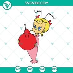 a cartoon character holding a heart shaped object in her hands and looking at the viewer