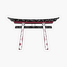 Get my art printed on awesome products. Support me at Redbubble #RBandME: https://www.redbubble.com/i/sticker/Japanese-Torii-Gate-with-Floral-Design-by-zekihuang/158061811.JCQM3?asc=u Japanese Torii Gate, Japanese Torii, Doodle Stickers, Torii Gate, Design Sticker, Gate, My Art, Awesome Products, Floral Design