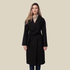 Lilly - MarcoPolo NY Black Coat Outfit Winter Casual, Black Coat Outfit Winter Classy, Black Coat Outfit Winter, Black Corset Outfit, Black Coat Outfit, Winter Coat Outfits, Business Clothes, Lehenga Red, Wool Wrap Coat