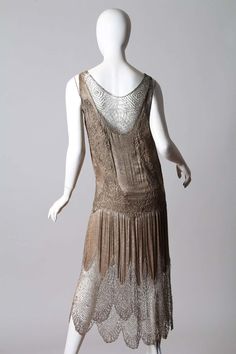 Beaded Spiderweb, 1920s Champagne, Art Deco Lace, Cable Girls, Art Deco Clothing, 1920s Evening Dress, 1920s Clothing, Antique Room, Flapper Girls