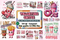 valentine coffee sublimation bundle