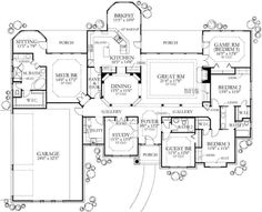 this is the floor plan for these luxury home plans, which include two master suites and three