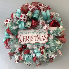 a christmas wreath that says have a holly berry christmas