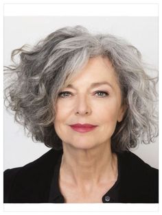 Grey and glorious. Grey Curly Hairstyles, Curly Gray Hair, Eyelash Tips, Salt And Pepper Hair, Haircut For Older Women