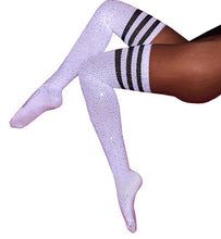 Bling Socks, Striped Thigh High Socks, Over Knee Socks, Knee High Stockings, Sock Outfits, Over The Knee Socks, Thigh High Socks, Socks For Women, Thigh High Stockings