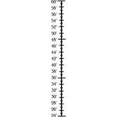 a black and white drawing of a ruler with numbers on the bottom half of it