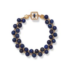 Spanish Baldric Lapis Braided Bracelet | Art Jewelry | Museum Gift Shop | The Met Store Elegant Lapis Lazuli Jewelry With Adjustable Chain, Spanish Jewelry, Jewelry Museum, 17th Century Portraits, Museum Gift Shop, Bracelet Art, Museum Gift, Braided Bracelet, Enamel Bracelet