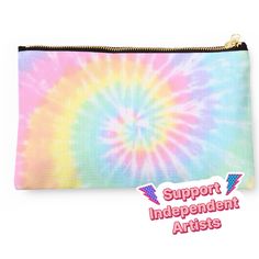 Vibrant double-sided prints on polyester canvas pouch. Fully lined for durability. Available in 3 sizes. Perfect to use as a coin purse, clutch, pencil case, or toiletries bag. A perfect pop of color for anyone in your life! A trendy gift for any son, daughter, niece, or nephew or a fun gift for a friend or yourself! Trendy Multicolor Pencil Case With Zipper, Trendy Multicolor Cosmetic Bag, Trendy Multicolor Pouch For Personal Use, Trendy Multicolor School Pouch, Multicolor Zipper Pouch Pencil Case For Daily Use, Rainbow Tie Dye, Rainbow Tie, Gift For A Friend, Clutch Pencil