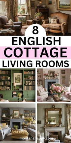 the english cottage living room is filled with furniture and decor