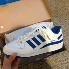 Adidas Forum Low. Big Kids Size 7, Women’s 8.5, Eu 40. Velcro Strap Is Removable. Brand New, Never Worn. Adidas Forum Mujer, Adidas Forum Blue, Adidas Forum Low, Forum Low, Adidas Forum, Adidas Blue, Shoes Adidas, Blue Adidas, Velcro Straps