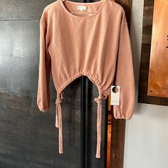 Nwt Privacy Please Camila Sweater In Sand Pink. Size Medium. Sides Are Adjustable To Make It Longer And More Cropped. Purchased From Revolve. Trendy Fall Crop Top For Brunch, Stretch Crop Top For Brunch In Fall, Casual Long Sleeve Crop Top For Brunch, Make It, Sweaters For Women, Size Medium, Pink, Women Shopping, Color