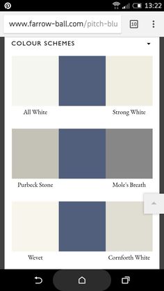 the color scheme is shown in blue and gray, with different shades to choose from