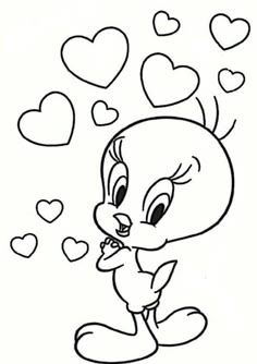 an image of a cartoon bunny blowing hearts