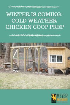 a chicken coop with the words winter is coming cold weather, chicken coop prep?