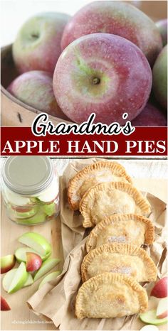 Apple hand pies leaning against each other on wooden cutting board, fresh apple slices around. Juicy Apple Pie, Apple Treats, Homemade Pie Crust, Sweet Pies