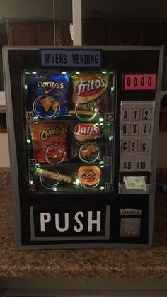 a vending machine that has some snacks in it