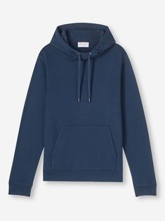 A brand new addition to our Quinn collection, our cotton modal blend pullover hoodie is a luxurious leisurewear essential. In a regular fit, this navy hoodie features a cosy funnel neck alongside a two panel hood for optimal comfort. Supremely soft, our cotton modal fabric is not only breathable and thermo regulating, but also naturally crease resistant, making it an ideal candidate for when you are out and about. With natural fibres and hypoallergenic properties, wash after wash Quinn retains i Rose London, Navy Hoodie, Men's Pullover, Hoodies Men Pullover, Modal Fabric, Hoodie And Sweatpants, Men's Casual Style, Natural Fibres, Hoodies Mens