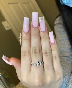 Simple Color Nail Ideas, One Color Acrylic Nails Square, Tapered Square Nails, Beauty Hacks Nails, Milky Nails, White Acrylic Nails, Simple Acrylic Nails, French Acrylic Nails