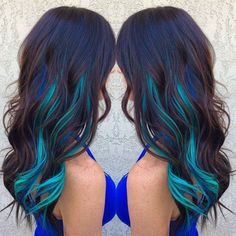 Blue Hair Extensions, Blue Brown Hair, Magenta Hair, Funky Hair, 2023 Hair, Hair Color Streaks, Bright Hair Colors, Human Hair Clip Ins, Bright Hair