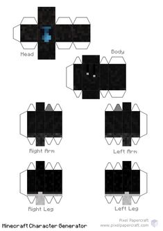 an image of the minecraft paper crafting project with instructions for how to make it