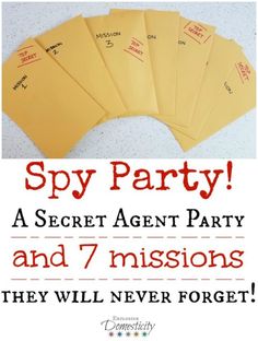 the spy party is an awesome activity for kids to learn how to use spys