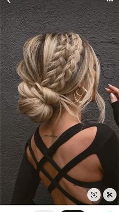 Beautiful Prom Hairstyles, Thick Hair Prom Hairstyles, Up Do Hair For Wedding, Prom Updos For Long Hair Braided, Wedding Hairstyles From The Front View, Braided Ponytail Hairstyles For Wedding, 2024 Formal Hair, Cute Hoco Updos, High Updo Wedding Front View