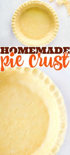 homemade pie crust with text overlay