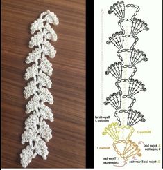 the crochet pattern is shown next to an image of how to crochet