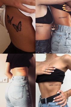 Minimalist Tattoos Side Of Stomach Tattoo For Women Simple, Simple Tattoos Medium Size, Tattoo Ideas For Side Of Stomach, Simple Belly Tattoo, Tattoo Ideas On Waist, Tattoo Ideas Ribs Side Women, Small Belly Tattoo, Lower Rib Tattoo, Tattoo Ideas Waist