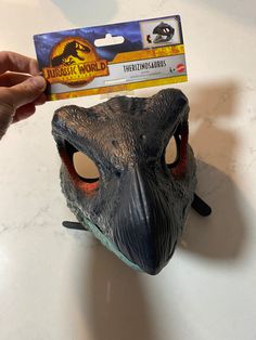 Ready to ship! We will include some removable mesh eyes so you can get started on making your very own dino mask! Therizinosaurus Dino Mask Ideas, Bird Dino Mask, Staff Inspiration, Dino Mask Ideas, Dino Mask Paint Ideas, Dino Masks, Blue Jurassic World, Dino Mask, Fur Suit