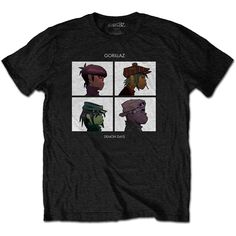 An official licensed Gorillaz unisex tee featuring the 'Demon Days' design motif. This high quality t-shirt is available in a black colourway. A high quality classic unisex fit tee made from soft-style cotton and featuring short sleeves and crew neck. Gorillaz Shirt, Gorillaz Demon Days, Camisa Rock, Demon Days, Band Merchandise, Retro Tee, Rock T Shirts, Gorillaz, Band Shirts