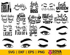 eyelashes and lashes svg files