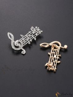 Bird in Bag - Elegant Musical Note Brooch with Artificial Rhinestone Beat - The Perfect Music Lovers Accessory! Trumpet Jewelry, Nota Musical, Music Crafts, Perfect Music, Graphic Material, Music Jewelry, Bag Elegant, Musical Note, Type Graphic