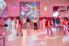 Barbie Hotel, Glamrock Chica, Festival Aesthetic, Roller Rink, Roller Disco, Austin Powers, Skating Rink, Brand Campaign, Inspo Board