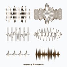 sound waves are arranged in different shapes and sizes, including one with an equal wave