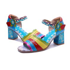 Exquisite Printing Flowers, Colourful Shiny Block Heel Design, Bohemian Style, 65mm Block Heel, Laser Engraving, Manual Coloring, Precision Sewing Marking Line, Romantic Color, Wearing Your Unique Beauty. Color: BlueMaterial: SheepskinInsole: MicrofiberSole: RubberHeels: 6.5 cm/2.56"Fit: Medium to Wide, Runs Normal.Origin: Made in China Production Time: About 5-7 days (Any exceptional case will email you, Please pay attention to your email left) Shipping Time: Free Shipping To most locations, delivery time is approximately 5-15 days; We have paid FedEx Option, to most locations, delivery time is approximately 2-8 days.Great Shoes To Spice Up Any Outfit, From Casual Jeans To Fancy Dress. The More You Wear Them, The More Comfortable They Will Become!Item No. Dwarves3066 Notes: Measurement da Printing Flowers, Flowers Colourful, Leather Printing, Summer Wedges, Romantic Colors, Heel Design, Block Heel Sandals, Designer Heels, Block Heels Sandal