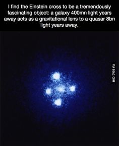 an image of a blue object in the sky with caption that reads, i find the eisbinn cross to be a tremendousously fascinating object