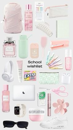 Schul Survival Kits, Middle School Essentials, School Emergency Kit, School Wishlist, School Backpack Essentials, Preppy School Supplies, Studera Motivation, Everyday Bag Essentials, Pretty School Supplies