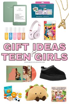 gift ideas for teen girls with text overlay