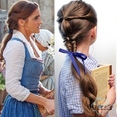 Inspired Hairstyles, Emma Watson Belle, Belle Hairstyle, Hairstyles Tutorial, Hairstyle Tutorials, Easy Hair