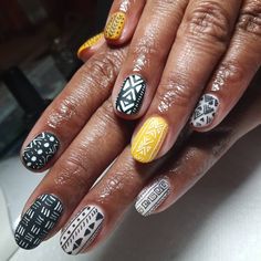 This Black History Month Show Your Pride With These African Print Nail Designs Nail designs Wakanda Nails Designs, African Print Nails Designs, African Nails Design, African Inspired Nails, African Nail Art Design, Afro Nails, Nail Notes, African Nails, Indie Nails