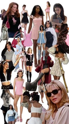 Photo collage of fashionable photos and wardrobe pieces. Venus In Taurus, Venus Clothing, Venus In Leo, 2000s Fashion, Aesthetic Outfits, Outfits Aesthetic, Capsule Wardrobe