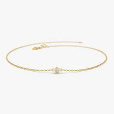 14k Gold Bezel Setting Diamond Solitaire Bracelet 0.05ctw – FERKOS FJ Diamond Bar Bracelet, Solitaire Bracelet, Vvs Diamond, Bracelets Gold Diamond, Gold Bracelet For Women, Bar Bracelets, New Energy, Pretty Earrings, Diamond Color