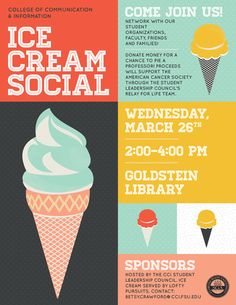 an ice cream social event poster