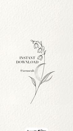 an image of the cover for instant download, with flowers in black and white