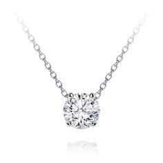 This striking and modern diamond pendant is a must have. This solitaire is perfect for adding just the right amount of sparkle to your day, and is versatile enough to be worn daily. Diamond is H/I color, SI clarity and is set in your choice of 14k, 18k, or platinum mounting and 16-inch chain. Modern Diamond Necklace, Skull Jewelry Women, Single Diamond Necklace, Handmade Gold Ring, Diamond Solitaire Pendant, Solitaire Diamond Pendant, Diamond Pendants Designs, Jewelry King, Handmade Pendant Necklace